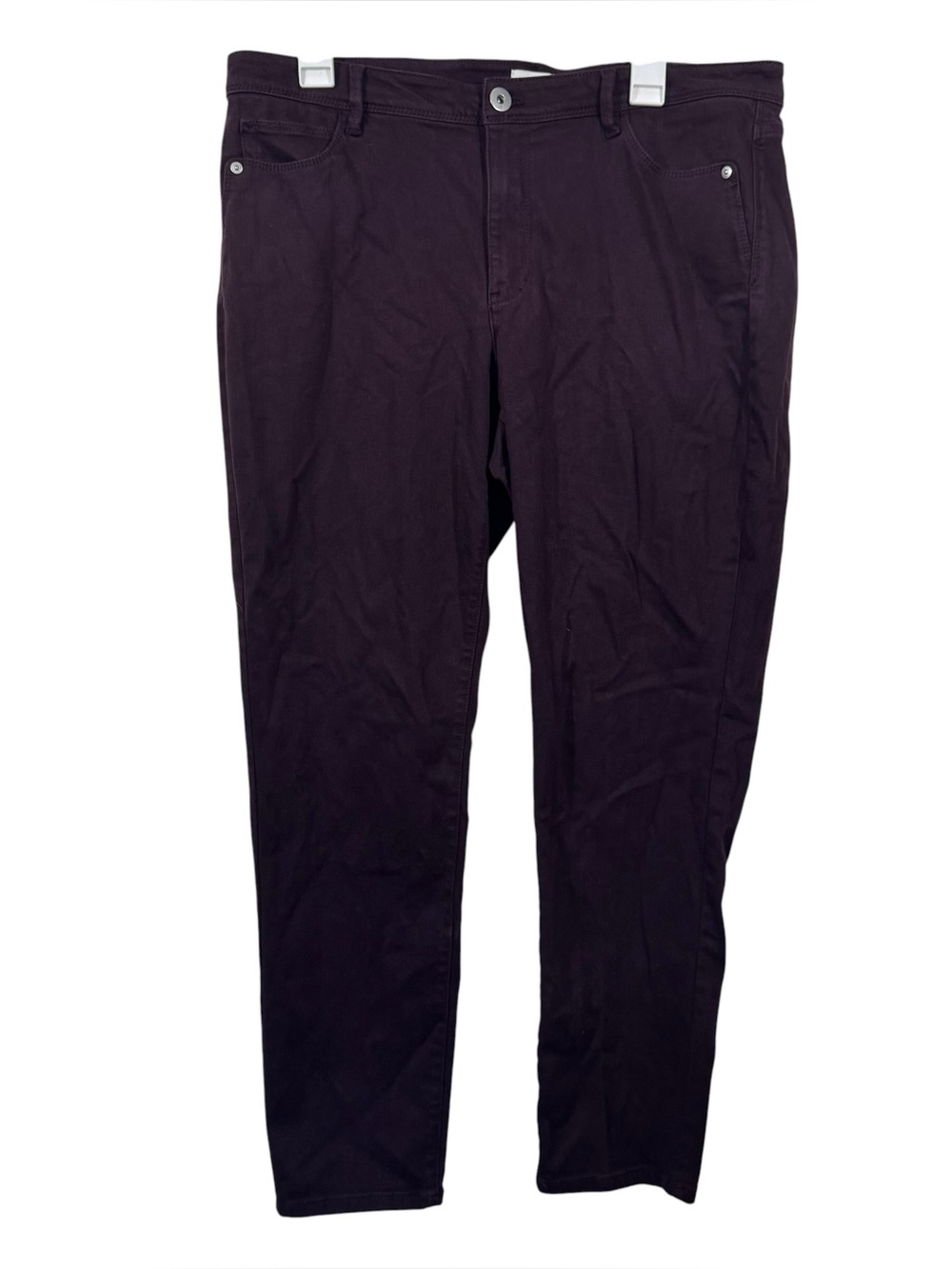 J. Jill Denim Authentic Fit Slim Ankle Tapered Straight Leg Purple Jeans